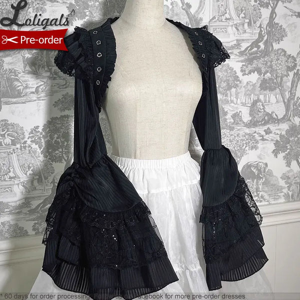 Gothic Lolita Shrug Ruffled Flare Sleeve Top by Alice Girl ~ Doll's Secret