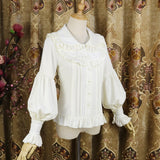 Vintage Long Bishop Sleeve Shirt Peter Pan Collar Lolita Blouse