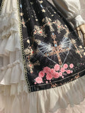 Sweet Cross & Flower Printed Sleeveless Lolita JSK Dress Plus Size Fairy Party Gown by Yiliya