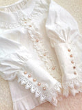 Sweet Cotton Shirt Long Sleeve Lolita Blouse by Yiliya