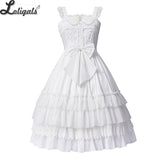 The Queen of Love ~ Elegant White Sleeveless White Lolita Princess Dress with Veil