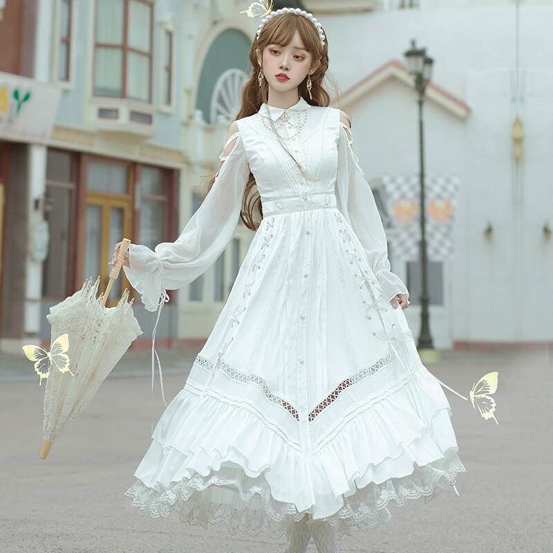 White sales lolita dress