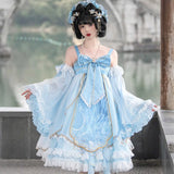 Phoenix under the Moon ~ Retro Style Lolita JSK Dress with Detachable Sleeves by OCELOT