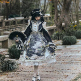 Flying White Cranes ~ Tranditional Chinese Style Cold Shoulder Lolita OP Dress by OCELOT