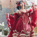 Phoenix under the Moon ~ Retro Style Lolita JSK Dress with Detachable Sleeves by OCELOT