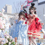 Phoenix under the Moon ~ Retro Style Lolita JSK Dress with Detachable Sleeves by OCELOT