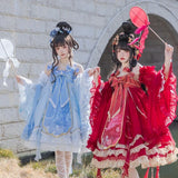 Phoenix under the Moon ~ Retro Style Lolita JSK Dress with Detachable Sleeves by OCELOT