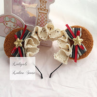 Cute Bear Ear Lolita KC Sweet Mori Girl Headband Cosplay Headpiece