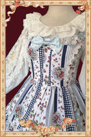 Strawberry & Plaid ~ Sweet Lolita Plaid Dress Cotton JSK Dress by Infanta ~ Pre-order