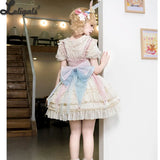 Sweet Lolita Dress Ruffled Sleeveless Circus Costume for Women ~ Star & Moon's Journey