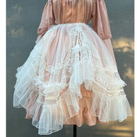 Lolita Drawstring Mesh Skirt Sheer Cover-up Waist Curtain