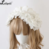 Lolita Headgear Doll Style Ruffled Bow Headband KC Gothic Hair Accessories