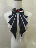 Gothic Bat Wings Jabot Collar Lolita Halloween Bow Tie Cosplay Neck Accessories