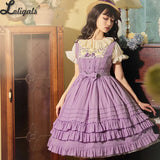 Miss Nelly ~ Classic Casual Lolita JSK Dress with Embroidered Flowers