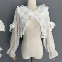 Sweet Chiffon Lolita Top Long Sleeve Sheer Shrug