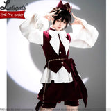 Vintage Red Ouji Lolita Gothic Hooded Rabbit Ear Cape / Short Pants / Vest by Princess Chronicles ~ Rabbit Run