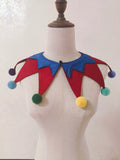 Colorful Clown Collar Halloween Detachable Collar Circus Cosplay Accessories