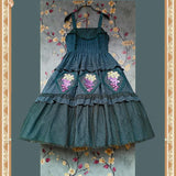 Grape Manor ~ Sweet Lolita JSK Dress Country Style Cotton Dress by Infanta