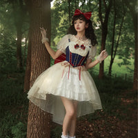 Miss Snow ~ Sweet Lolita JSK Dress Classic Corset Dress w. Big Train