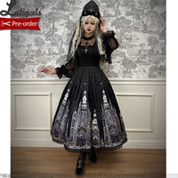 Pre-order Gothic Lolita JSK Dress Vintage Church Printed Sleeveless Midi Party Dress by Alice Girl