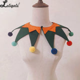 Colorful Clown Collar Halloween Detachable Collar Circus Cosplay Accessories