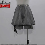 Pre-order Ouji Lolita Hooded Cloak Cape / Short Pants / Vest / Shirt by Princess Chronicles ~ Gray Rabbit in Moonlight