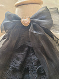 Victorian Lace Jabot Gothic Ruffled Bow Tie Detachable Collar