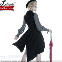 Ouji Lolita Outfit Retro Lolita Medieval Little Prince Irregular Long Vest / Shorts by Princess Chronicles ~ The Shadow