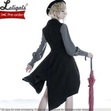 Ouji Lolita Outfit Retro Lolita Medieval Little Prince Irregular Long Vest / Shorts by Princess Chronicles ~ The Shadow