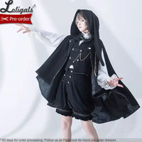 Boy Style Ouji Lolita Prince Hooded Cloak / Vest / Shorts / Long Sleeve Shirt by Princess Chronicles ~ Rabbit in a Hurry