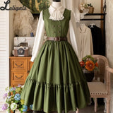 Classic Sleeveless Double Breasted Long Sweet Retro Striped Lolita Casual Party JSK Dresses ~ Little Manor