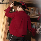 Ouji Lolita Long Sleeve Shirt Gothic Pointed Collar Blouse by Princess Chronicles