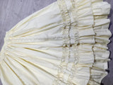 Cotton Half Slip Underskirt Sweet Vintage A line Skirt Extender with Rosette Ruffles Customizable