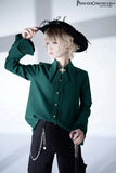 Ouji Lolita Long Sleeve Shirt Gothic Pointed Collar Blouse by Princess Chronicles