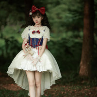 Miss Snow ~ Sweet Lolita JSK Dress Classic Corset Dress w. Big Train