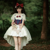 Miss Snow ~ Sweet Lolita JSK Dress Classic Corset Dress w. Big Train