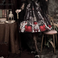 Gothic Lolita Summer Thigh High Stockings by Yidhra ~ Moon Graveyard