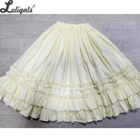 Cotton Half Slip Underskirt Sweet Vintage A line Skirt Extender with Rosette Ruffles Customizable