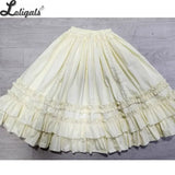 Cotton Half Slip Underskirt Sweet Vintage A line Skirt Extender with Rosette Ruffles Customizable