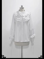 Ouji Lolita Outfit High Low Waist Cincher / Long Sleeve White Shirt / Striped Shorts / Bow Train ~ Rabbit Theater Corset Costume