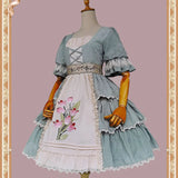 Tulip ~ Sweet Embroidered Cotton Dress Lolita Party Dress by Infanta