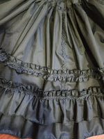 Cotton Half Slip Underskirt Sweet Vintage A line Skirt Extender with Rosette Ruffles Customizable