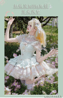 Sweet Lolita JSK Dress Ruffle Tiered Ballet Costume Mini Party Dress ~ Floating Light