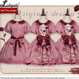 Pre-order Sweet Lolita OP Dress Casual Party Dress w. Detachable Long Sleeves ~ Hare Mallow
