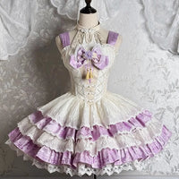 Pre-order Vintage Chinese Style Lolita JSK Dress Jacquard Layered Party Dress by Alice Girl ~ Mountain & Sea View