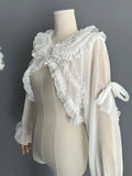 Sweet Chiffon Lolita Top Long Sleeve Sheer Shrug