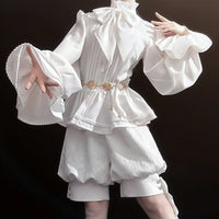 Pre-order Ouji Lolita Vest Cool White Waistcoat by Princess Chronicles ~ Rabbit in Moonlight