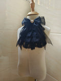 Victorian Lace Jabot Gothic Ruffled Bow Tie Detachable Collar