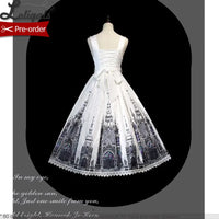 Pre-order Gothic Lolita JSK Dress Vintage Church Printed Sleeveless Midi Party Dress by Alice Girl