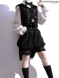 Boy Style Ouji Lolita Prince Hooded Cloak / Vest / Shorts / Long Sleeve Shirt by Princess Chronicles ~ Rabbit in a Hurry